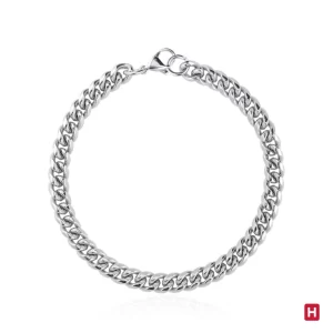 Pulseira em aço malha barbela